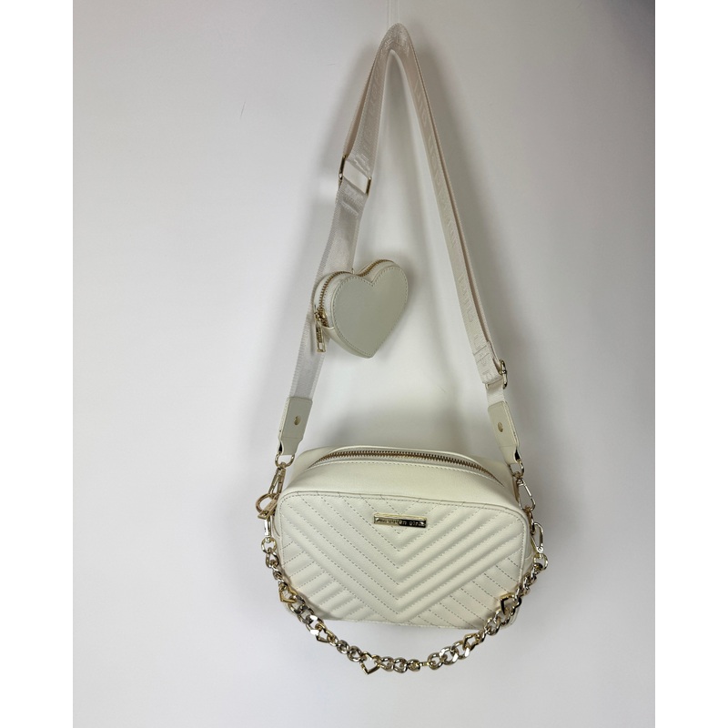Cream Mini Convertible Hand Bag