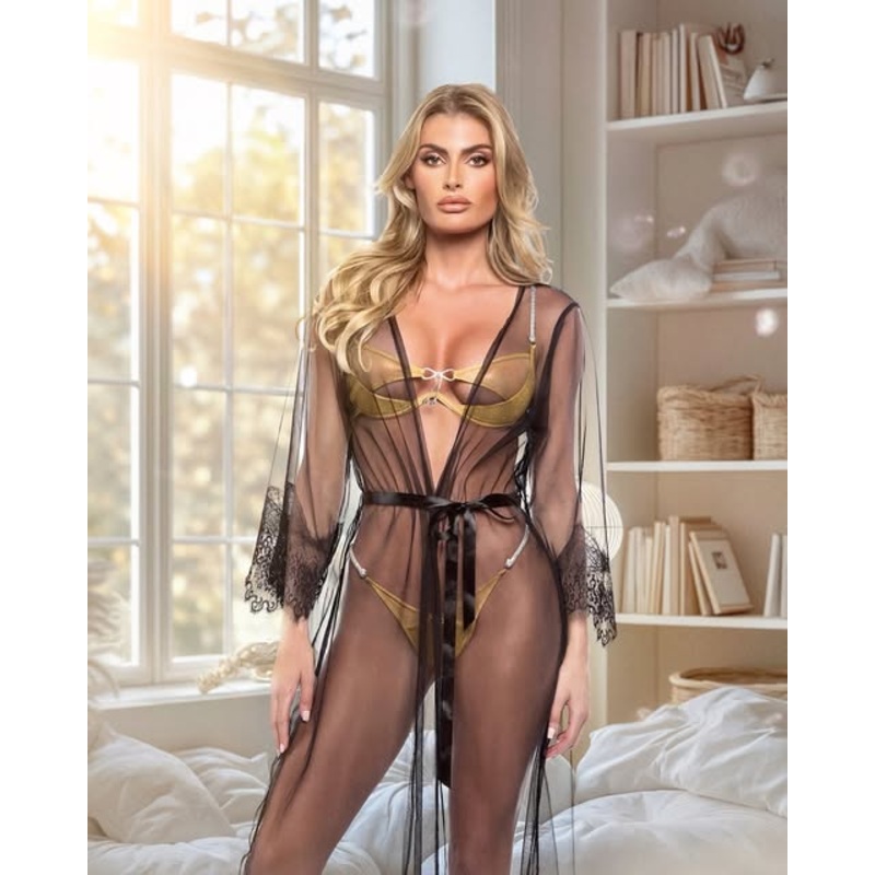 Daydream Maxi Robe Black One Size