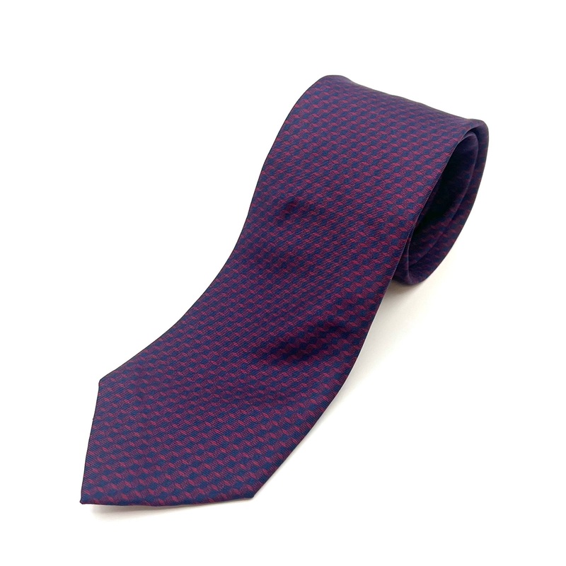 MENS Burgundy and Navy Blue Tie