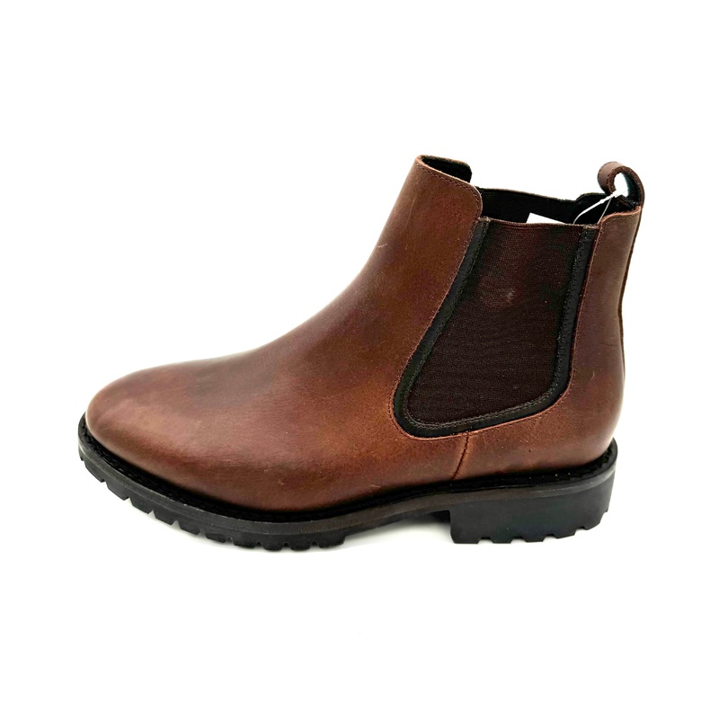 MENS Cappuccino Brown Leather Boots – Size 10