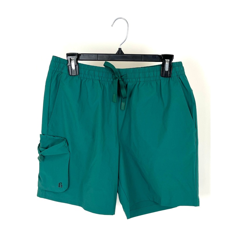 MENS Emerald Green Shorts With Adjustable Waist Tie – Small Size Small – 7″ inseam