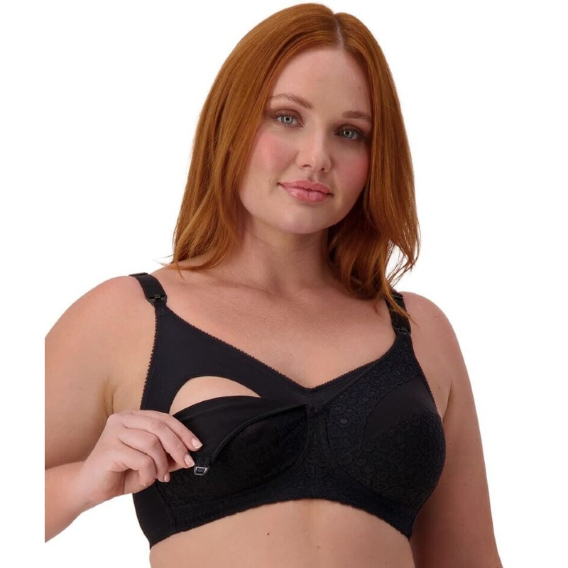 Triumph Lace Wire-free Maternity Bra – Black 32DD