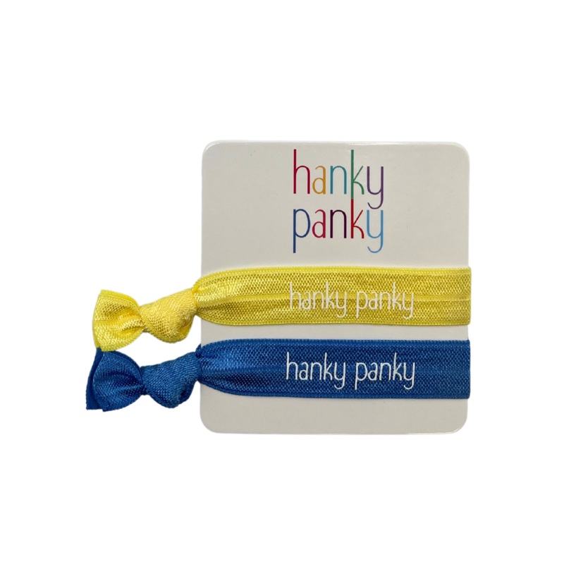 Yellow and Blue Hair Tie Set