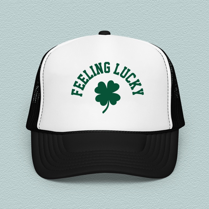 Feeling Lucky Trucker Hat Black / White / Black