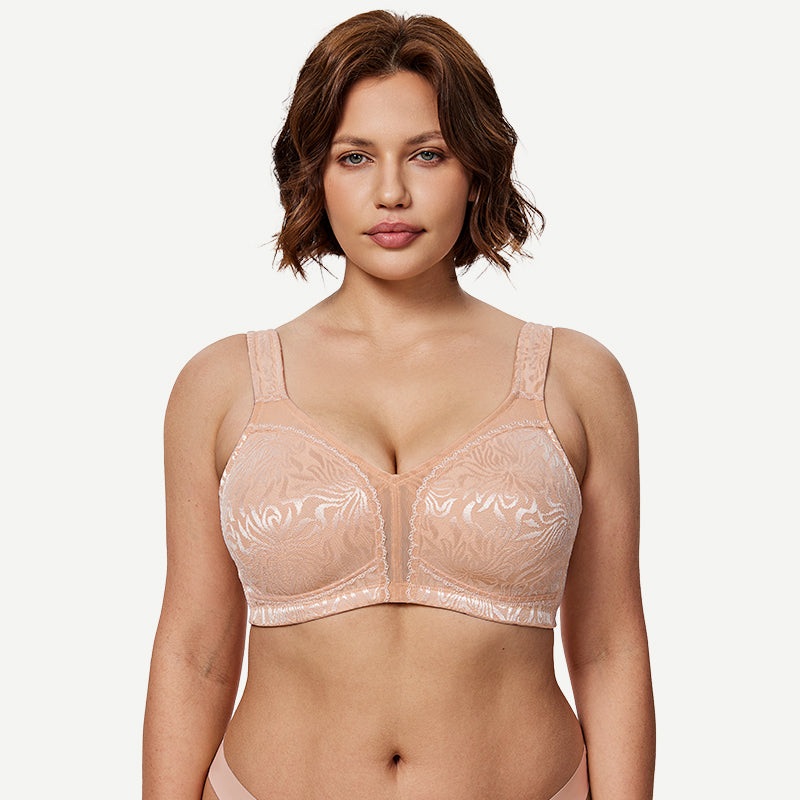 Full Coverage Minimizer Bra Wirefree Non Padded Pink Nude 36B/80B