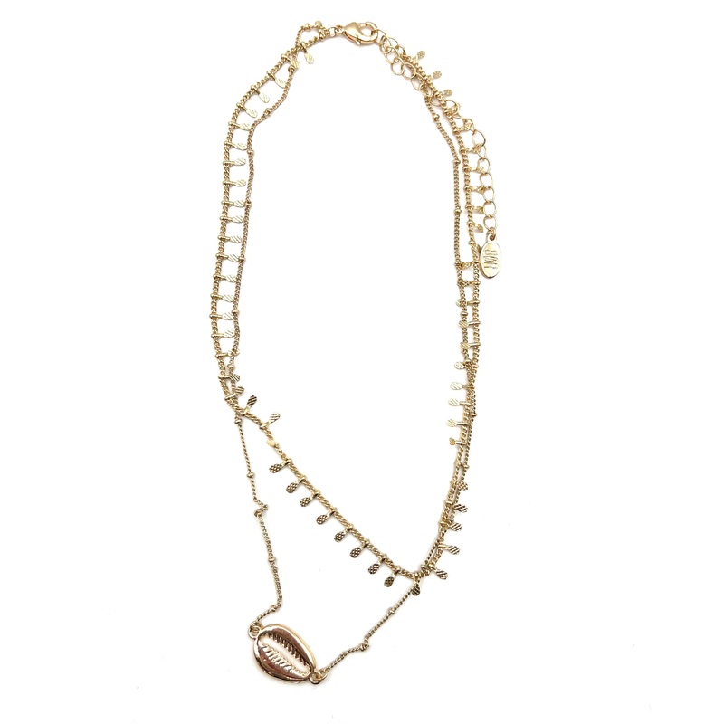 Gold Layered Shell Necklace