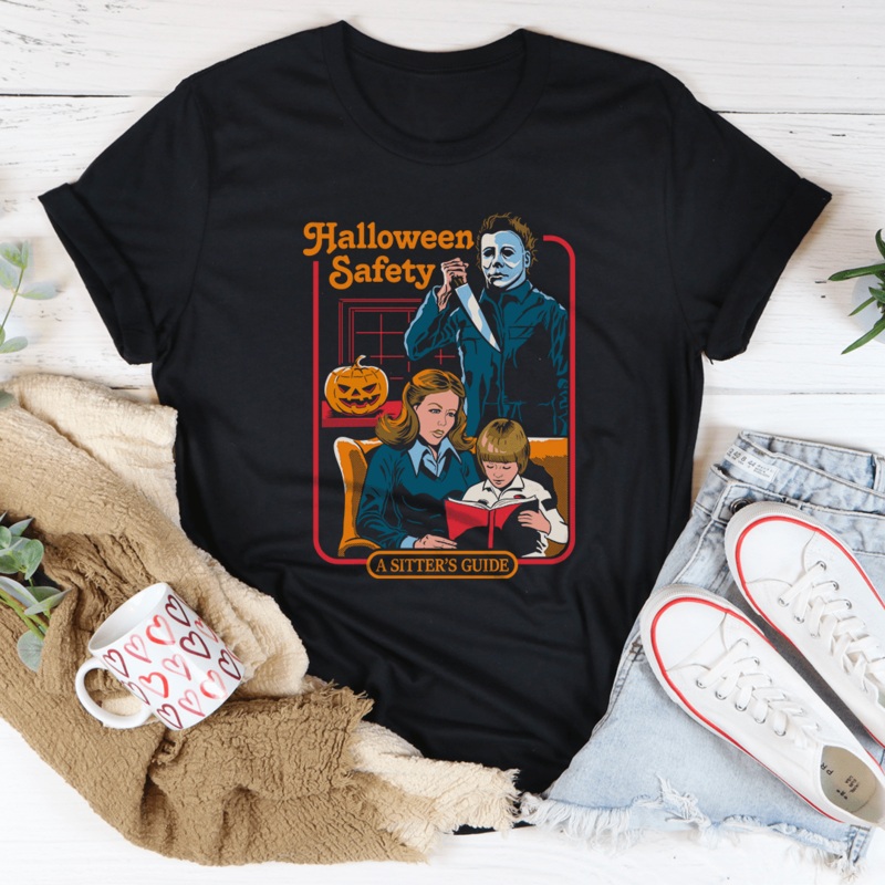Halloween Safety Tee Black S