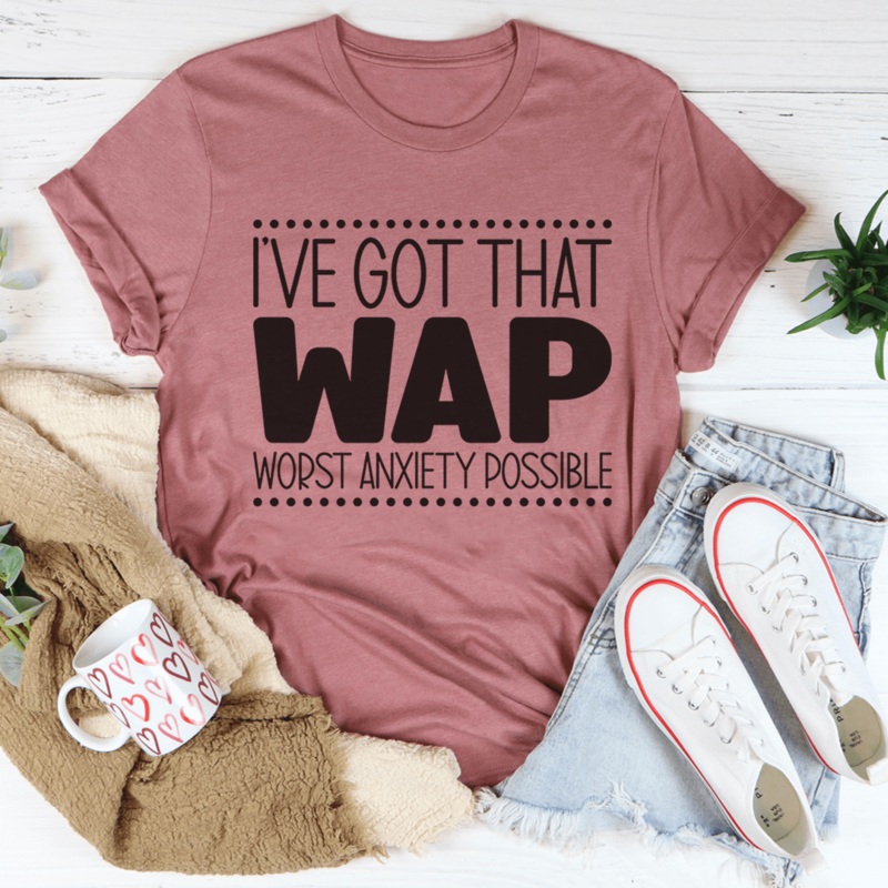 Worst Anxiety Possible Tee Mauve S