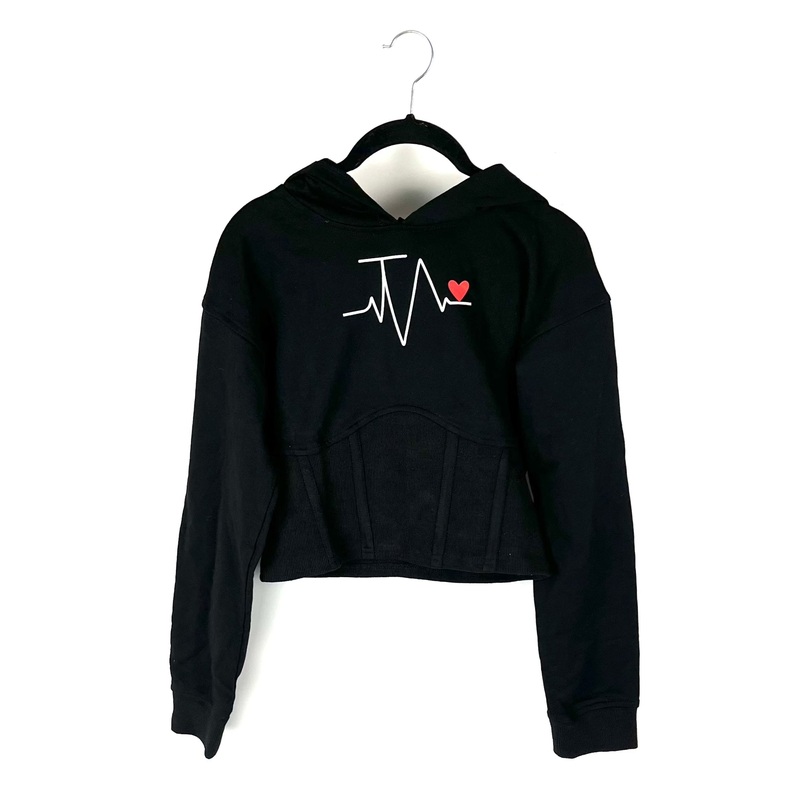 Black Corset Hoodie – Size 00, 0, 2, 4 and 6 Extra Small (Size 00)