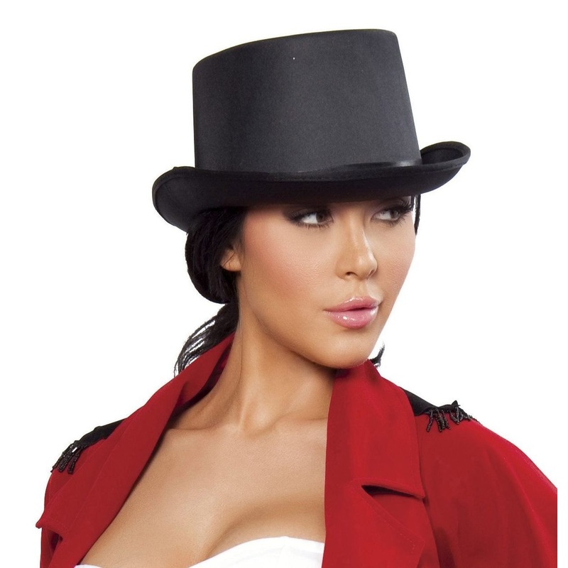 Black Top Hat Black One Size