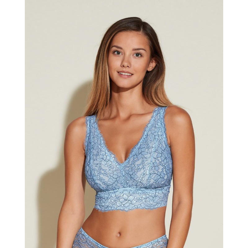 Bralette Curvy Longline Aasmani Blue/Navy Blue XS
