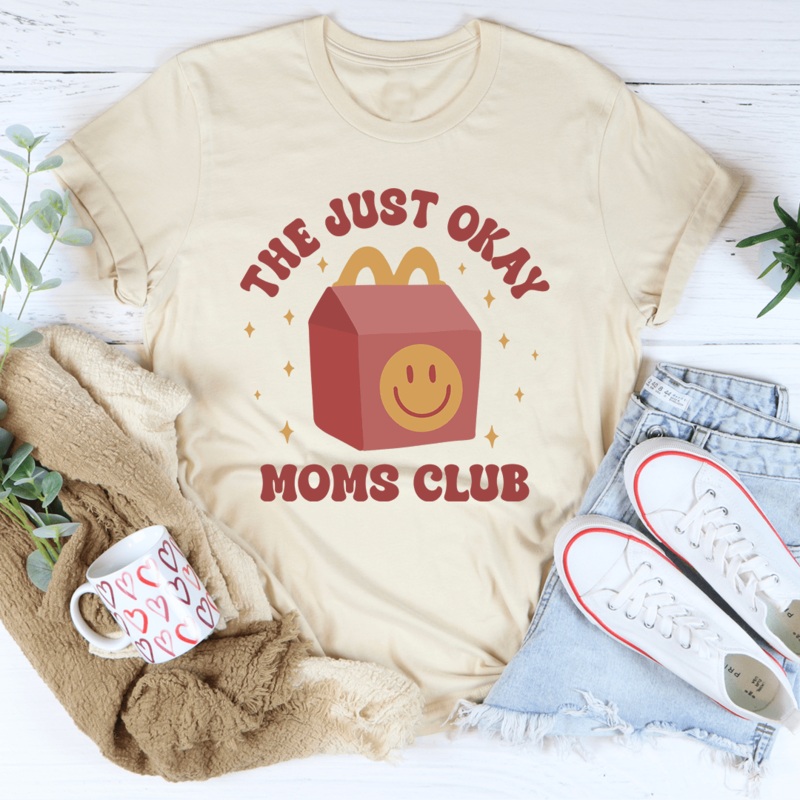 The Just Okay Moms Club Tee Black Heather S