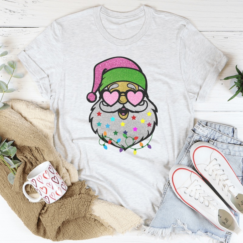 Cheerful Santa Tee Ash S