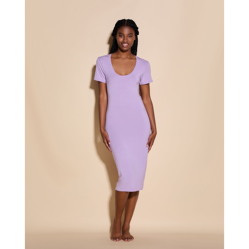 Enganliegendes Kleid Icy Violet XS