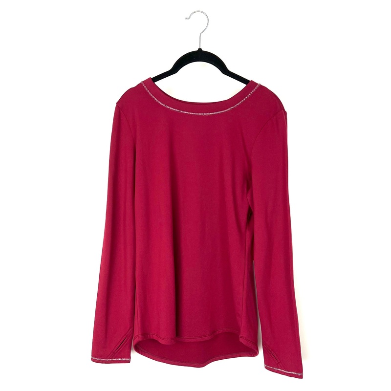 Maroon Long Sleeve Top – Small