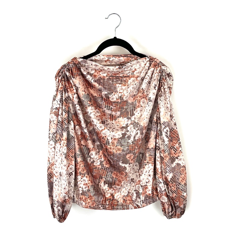 Printed Balloon Sleeve Blouse – Size 2/4