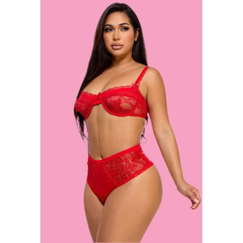 Be My Valentine Bra Panty Set Red S