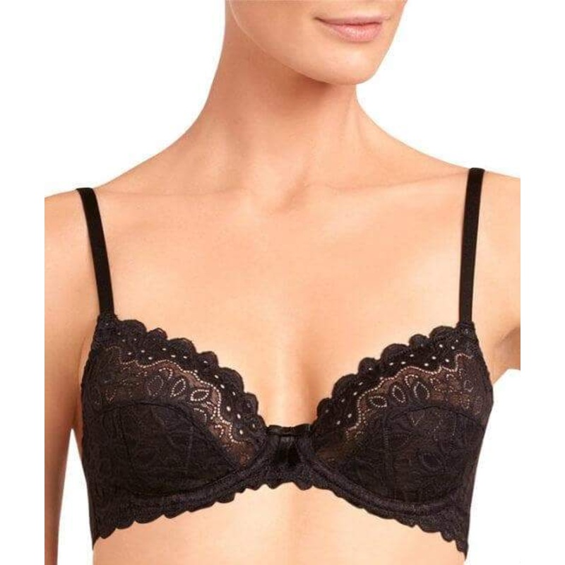 Bendon Yvette Lace Underwire Bra – Black 34C