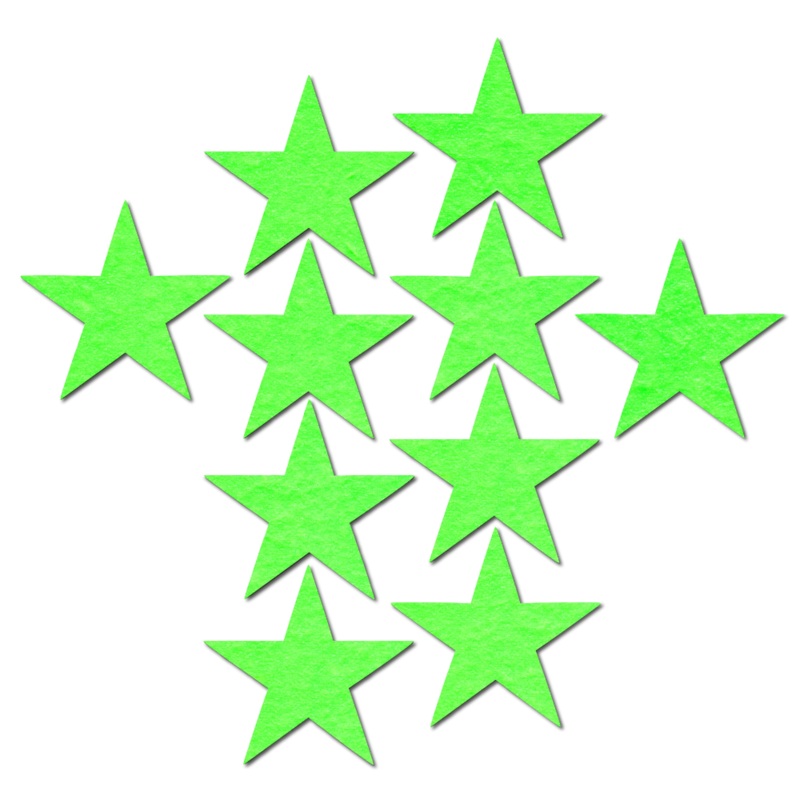 Body Minis: 10 Mini Glow-In-The-Dark Stars Nipple & Body Pasties by Pastease o/s