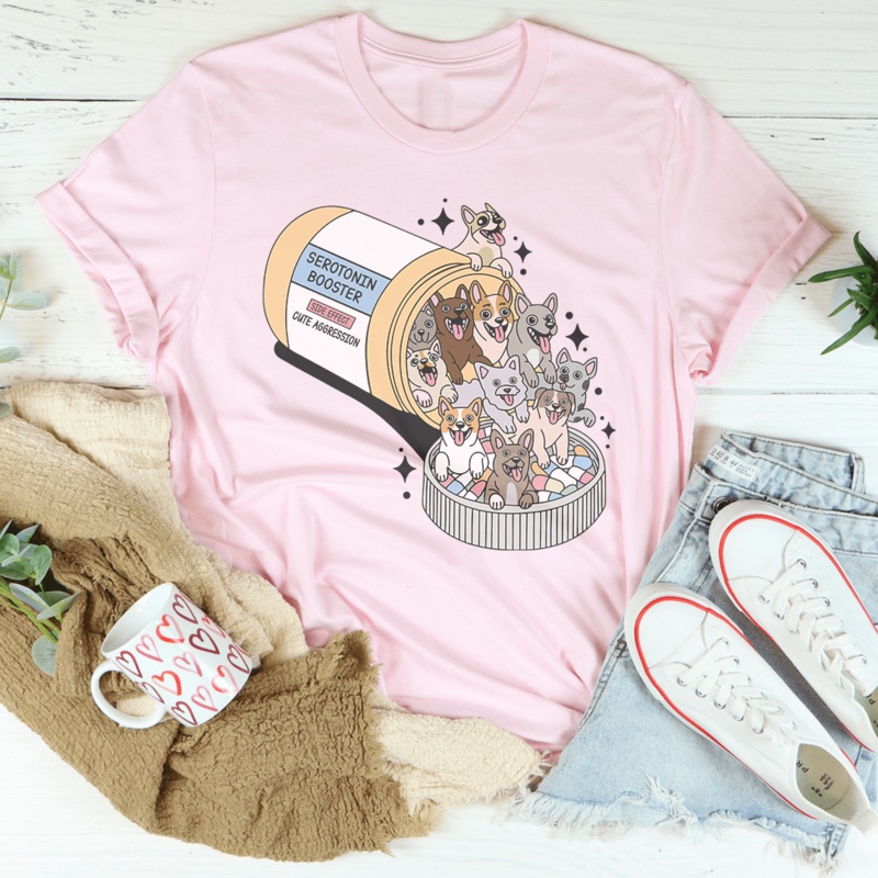 Dogs Happy Pills Tee Black Heather S