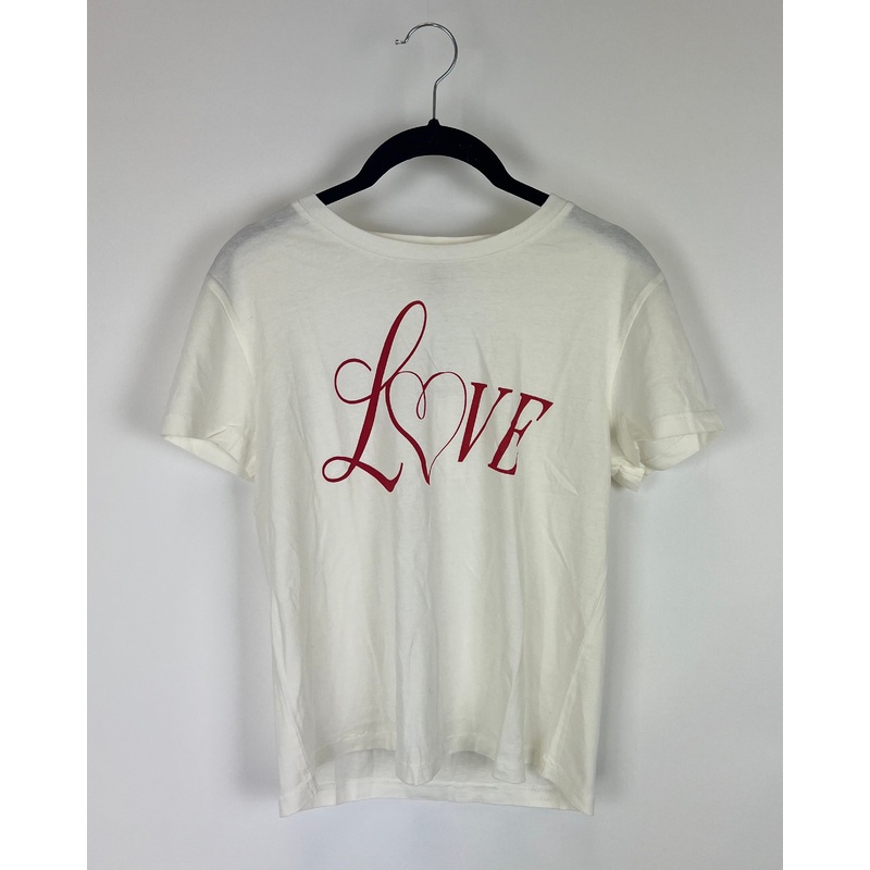 “Love” White And Red Tee – Size 4/6