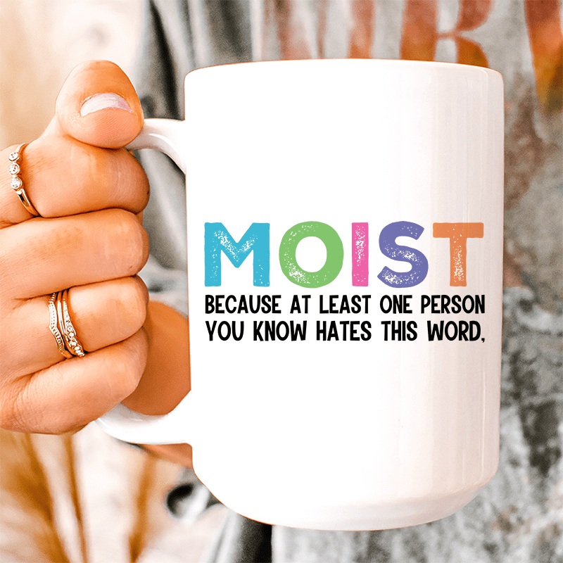 Moist Ceramic Mug 15 oz White One Size