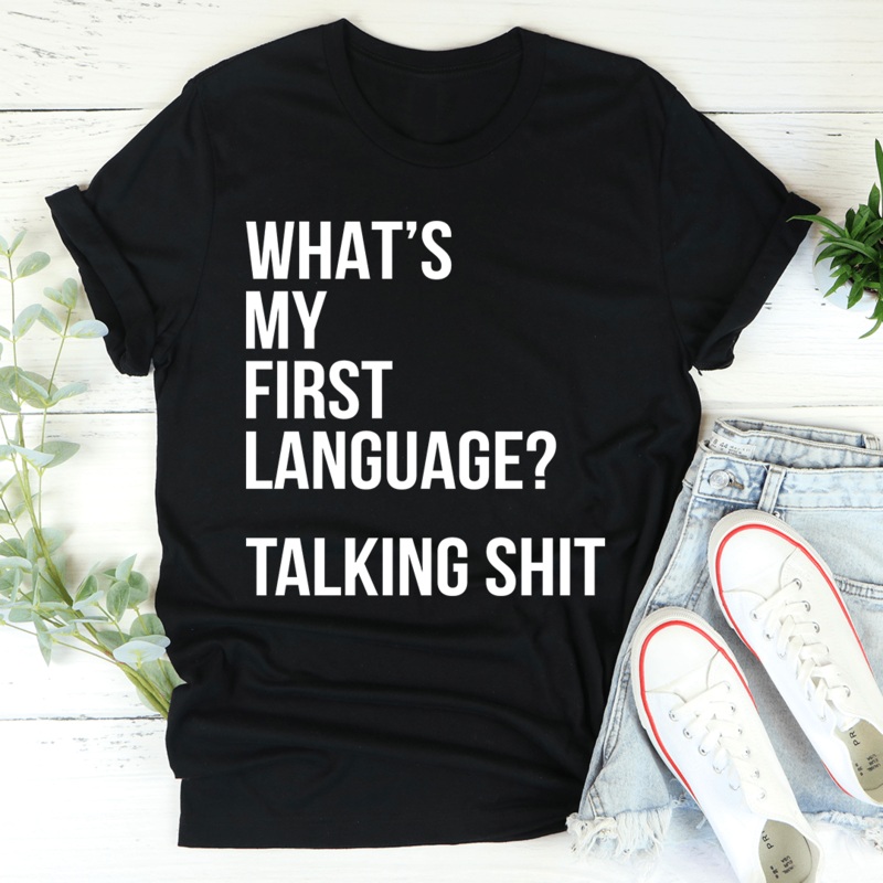 What Is My First Language Tee Black Heather S