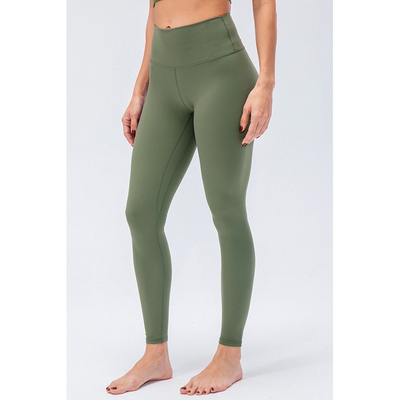 Wide Waistband Slim Fit Active Leggings Matcha Green S