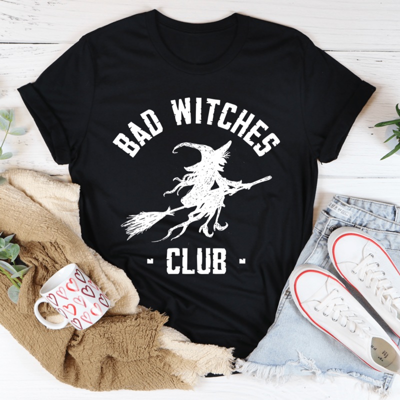 Bad Witches Club Tee Black Heather S