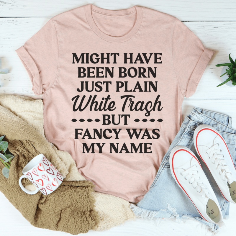 Fancy Was My Name Tee Heather Prism Peach S