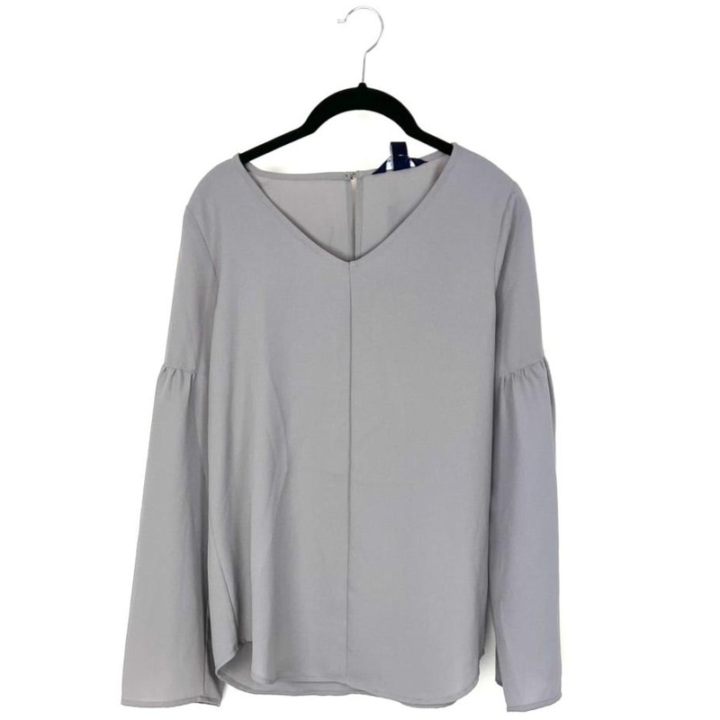 Grey Long Sleeve Blouse – Size 4