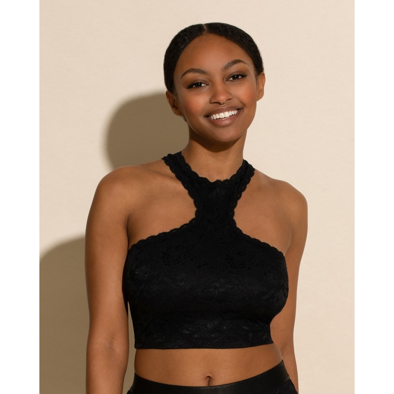 Halter Cropped Cami Black S