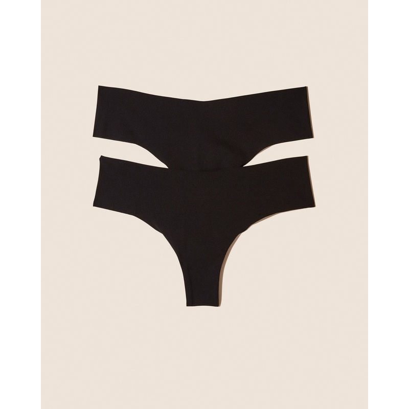 Lot De 2 Tangas Taille Basse Noir S/M