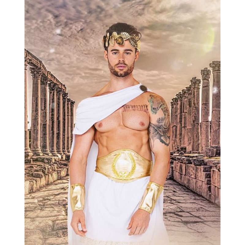 Olympian God Costume Small/Medium White/Gold
