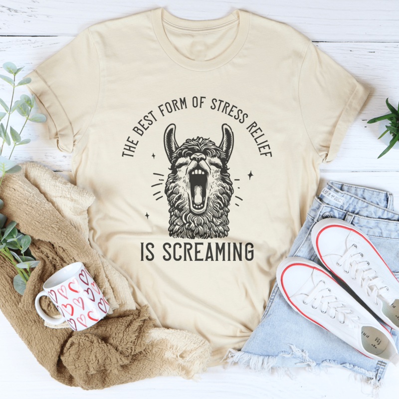 The Best Form Of Stress Relief Is Screaming Tee Mustard S