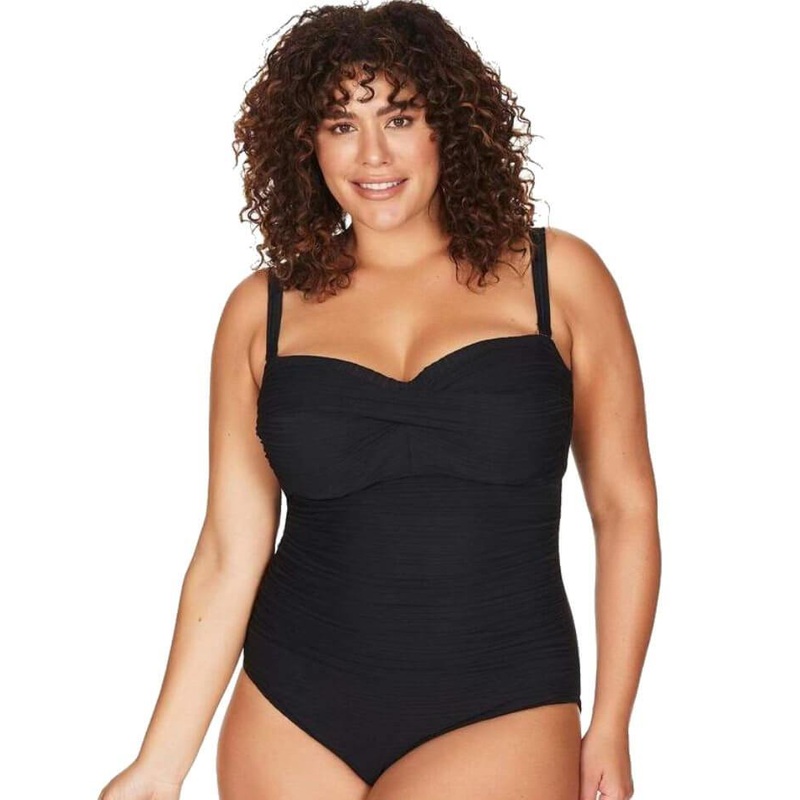 Artesands Aria Botticelli Twist Front Bandeau D-DD Cup One Piece Swimsuit – Black 8