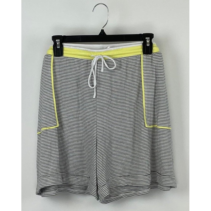 Grey Striped Pajama Shorts – 2X