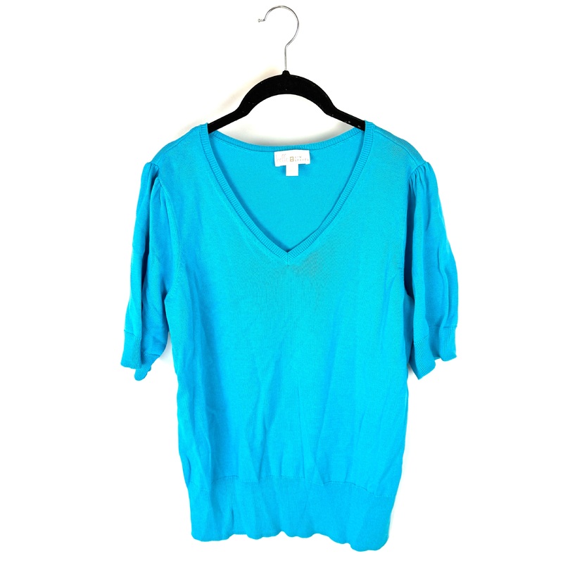Neon Blue V-Neck T-Shirt – Size 6/8