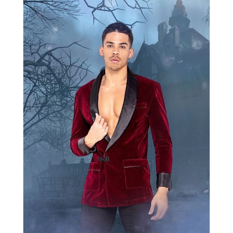 Playboy Smoke Lounge Gent Costume Small Burgundy