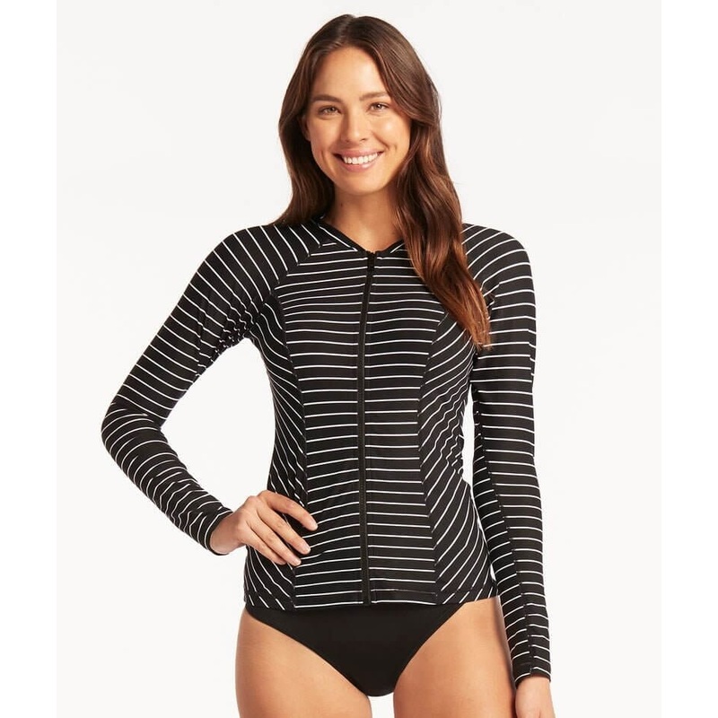 Sea Level Shoreline Long Sleeve Rash Vest – Black 4