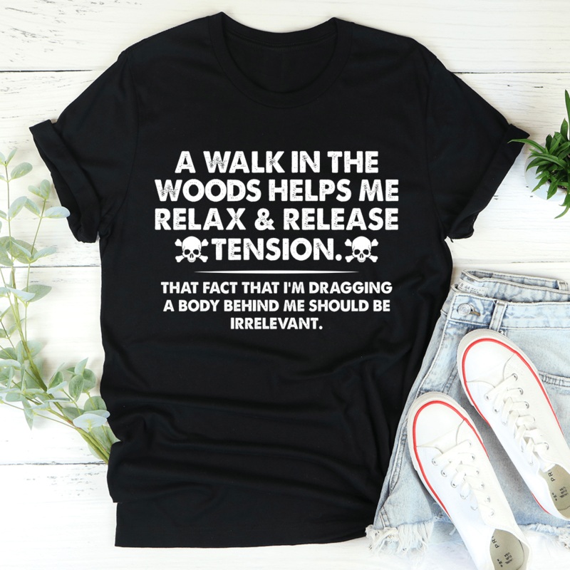 Walk In The Woods Tee Black Heather S