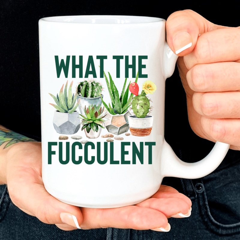 What The Fucculent White Mug White One Size