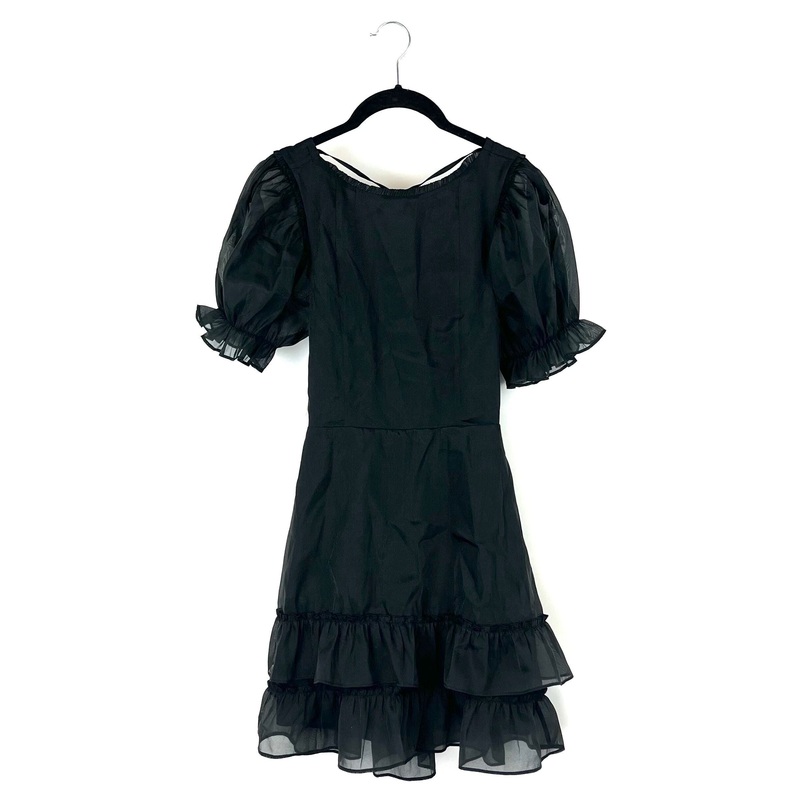 Black Ruffled Dress – Size 2/4
