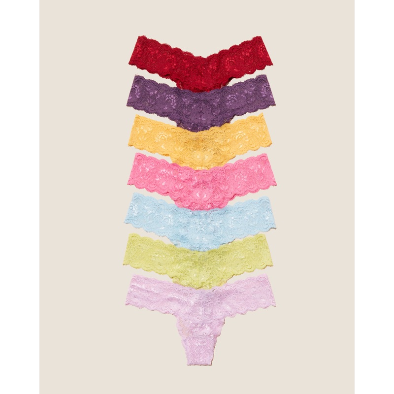 Cutie Lr Thong 7 Pack Sindoor Neela Zaadi Aasmani Taaja Chakra One Size