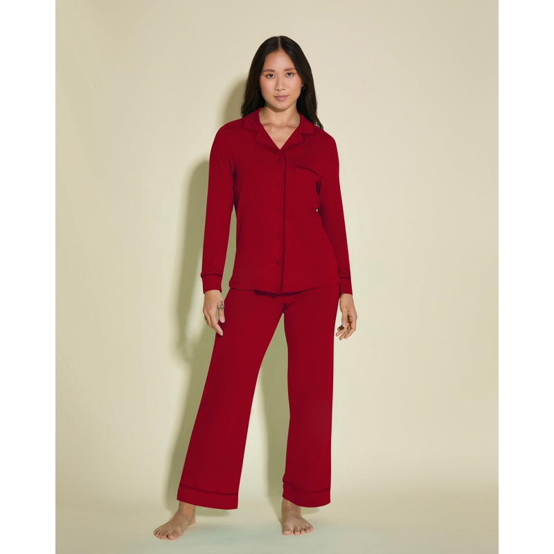 Ensemble Pyjama Haut  Manches Longues Et Pantalon, Petite Sindoor Red/ Sindoor Red PS