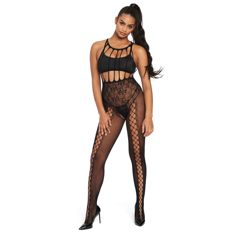 Hadley Rose Bodystocking Black OS