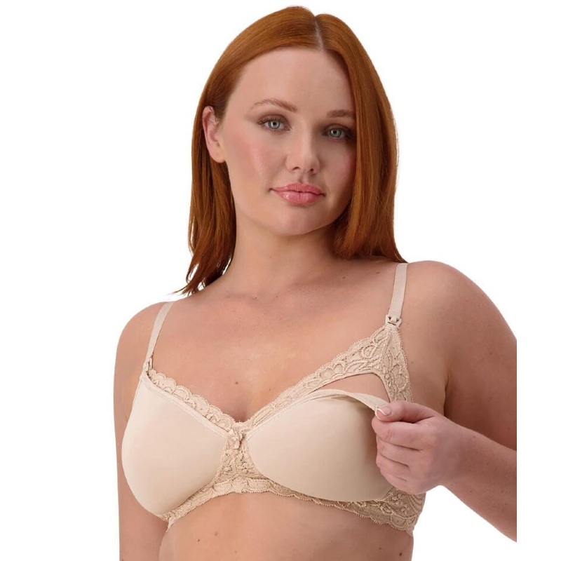 Triumph Gorgeous Mama Lace Wire-free Maternity & Nursing Bra – Nude 32B
