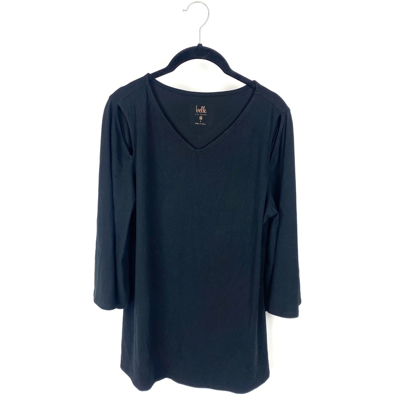 Black Crop Sleeve Top – Small/Medium