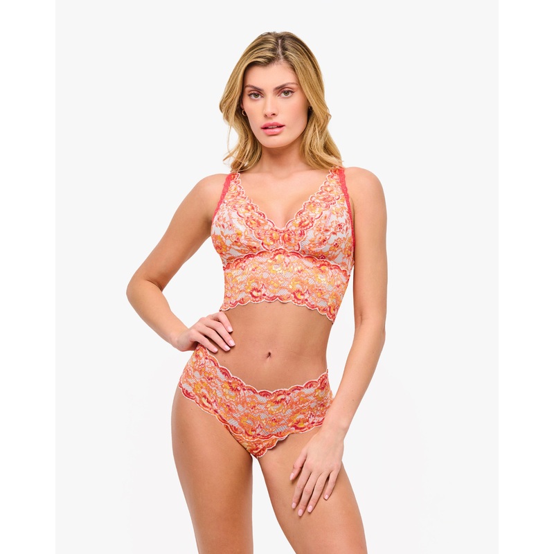 Bralette Scollo Profondo E Fascia Alta Agrumi/Moon Ivory S