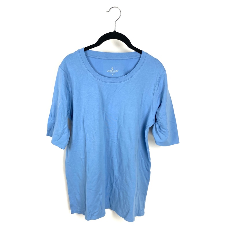 Light Blue Crew Neck Short Sleeve Top – Size 6/8